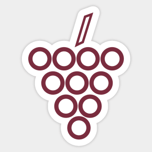 Red grape minimal Sticker